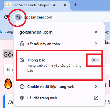 Hướng dẫn mở chặn thông báo
