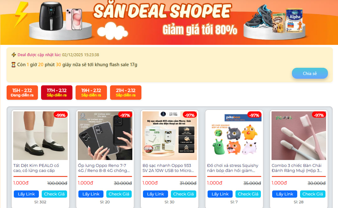 săn deal shopee 1k, 9k