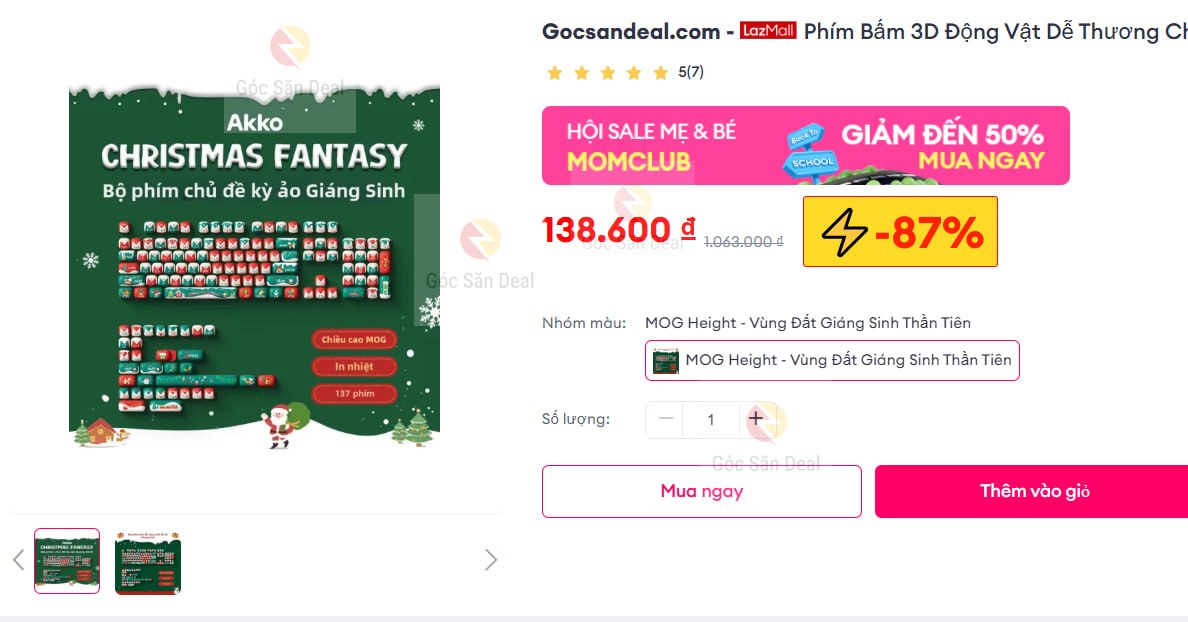 Lụm set keycaps 137 phím phong cách giáng sinh giá 1xx cho ae đổi gió.
- Bộ keycaps 137 phím chất liệu bền bỉ, in thăng hoa nhiệt không bay màu.
- Thiết kế hoạt hình dễ thương, lắp vào bàn phím nhìn rất nổi bật và độc đáo.
👉 https://s.lazada.vn/s.MlZJu?c=c&t=p-iEdebFc-s23qiX0m
----
Phím Bấm 3D Động Vật Dễ Thương Cho Nữ