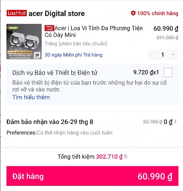 Vụt loa Acer mini cho ae làm loa sơ cua giá rẻ.
- Loa máy tính nhỏ gọn, tương thích tốt với laptop và máy tính để bàn.
- Thiết kế tối giản, dễ lắp đặt, phù hợp cho ae cần bộ loa cơ bản để nghe nhạc hoặc làm việc.
👉 Mua ngay  :  https://s.lazada.vn/s.MQeHL?c=d&t=p-iEdKNgl-s23nbCPo
----
Acer | Loa Vi Tính Đa Phương Tiện Có Dây Mini