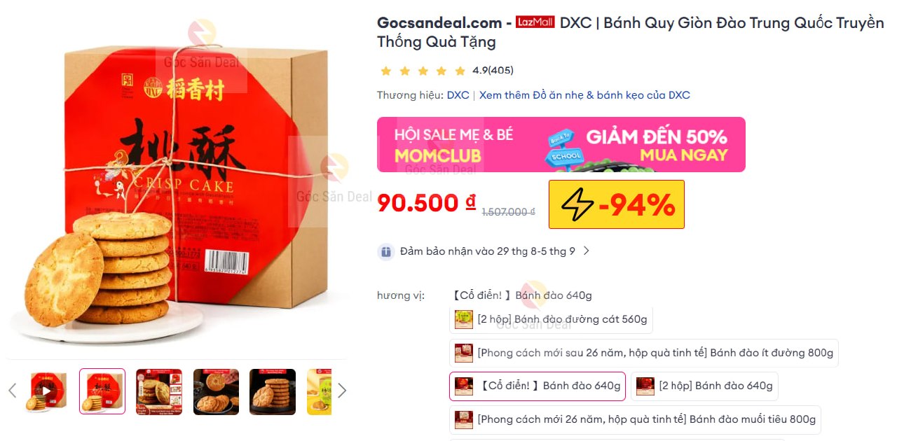 Lụm hộp bánh quy DXC 640g giá cực ngon cho ae làm quà.
- Bánh quy giòn vị đào truyền thống, hương vị thơm ngon đặc trưng.
- Đóng gói hộp sang trọng, thích hợp làm quà tặng biếu người lớn tuổi hoặc thưởng thức cùng gia đình.
👉 https://s.lazada.vn/s.MkIie?c=c&t=p-i3dLu1R-sHnMyMz
----
DXC | Bánh Quy Giòn Đào Trung Quốc Truyền Thống Quà Tặng