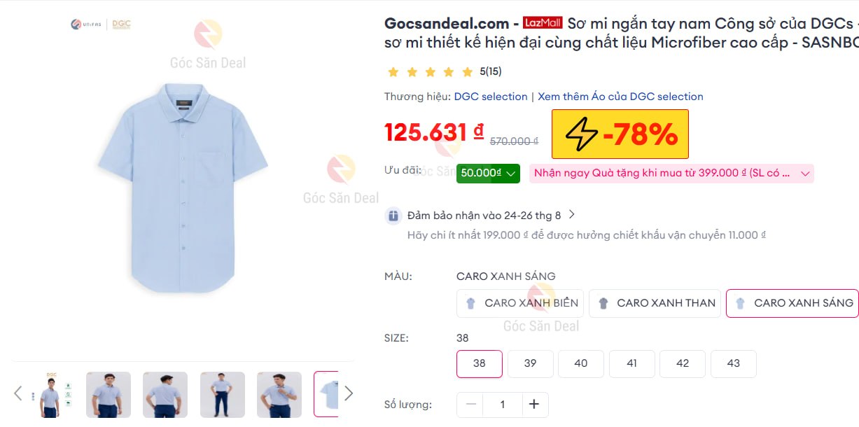 Vụt áo sơ mi DGCs tay ngắn giá ngon chỉ 12x cho ae công sở.
- Kiểu dáng suông hiện đại, chất liệu Microfiber cao cấp thoáng mát.
- Thiết kế lịch lãm, dễ phối đồ đi làm hoặc đi họp cực nam tính.
👉 https://s.lazada.vn/s.MkIk6?c=d&t=p-i2dqq1F-sD1N7AO
----
Sơ mi ngắn tay nam Công sở của DGCs - Áo sơ mi thiết kế hiện đại cùng chất liệu Microfiber cao cấp - SASNBC58M