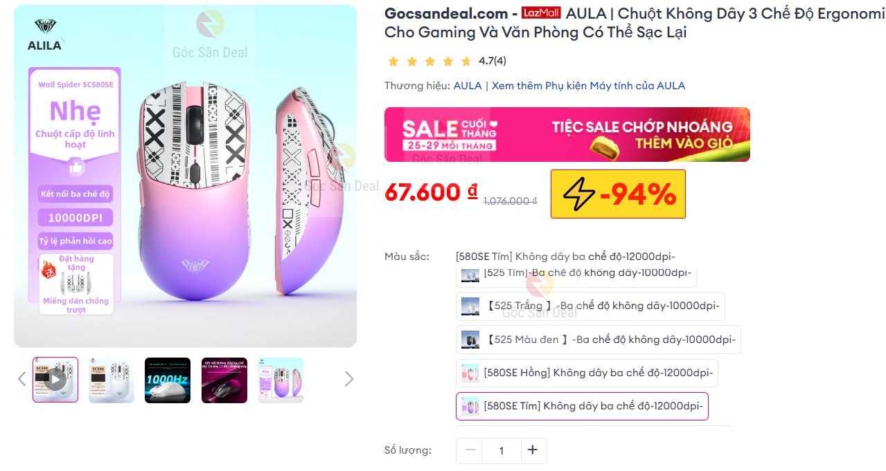 Chuột không dây AULA 3 chế độ giá rẻ chỉ 6x cho ae.
- Chuột thiết kế công thái học, hỗ trợ 3 chế độ kết nối, dùng được cho cả làm việc và gaming.
- Sản phẩm có thể sạc lại tiện lợi, cảm biến nhạy, di chuyển mượt mà không độ trễ.
👉 https://s.lazada.vn/s.Ml0BL?c=c&t=p-iEaDCyL-s23ZyE15
----
AULA | Chuột Không Dây 3 Chế Độ Ergonomic Cho Gaming Và Văn Phòng Có Thể Sạc Lại
