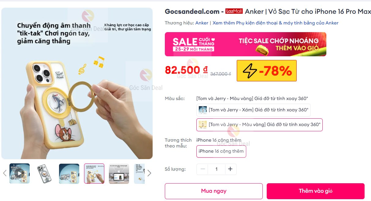 Vụt ốp lưng Magsafe Anker cho iPhone 16 Pro Max giá rẻ nửa giá shopee.
- Ốp lưng chính hãng Anker, hỗ trợ Magsafe hít cực chắc.
- Bảo vệ máy tốt, ốp trong suốt khoe màu máy, giá này quá hời cho ae cần.
👉 https://s.lazada.vn/s.MOhjj?c=c&t=p-iEfOuvj-s23wmgKB
----
Anker | Vỏ Sạc Từ cho iPhone 16 Pro Max