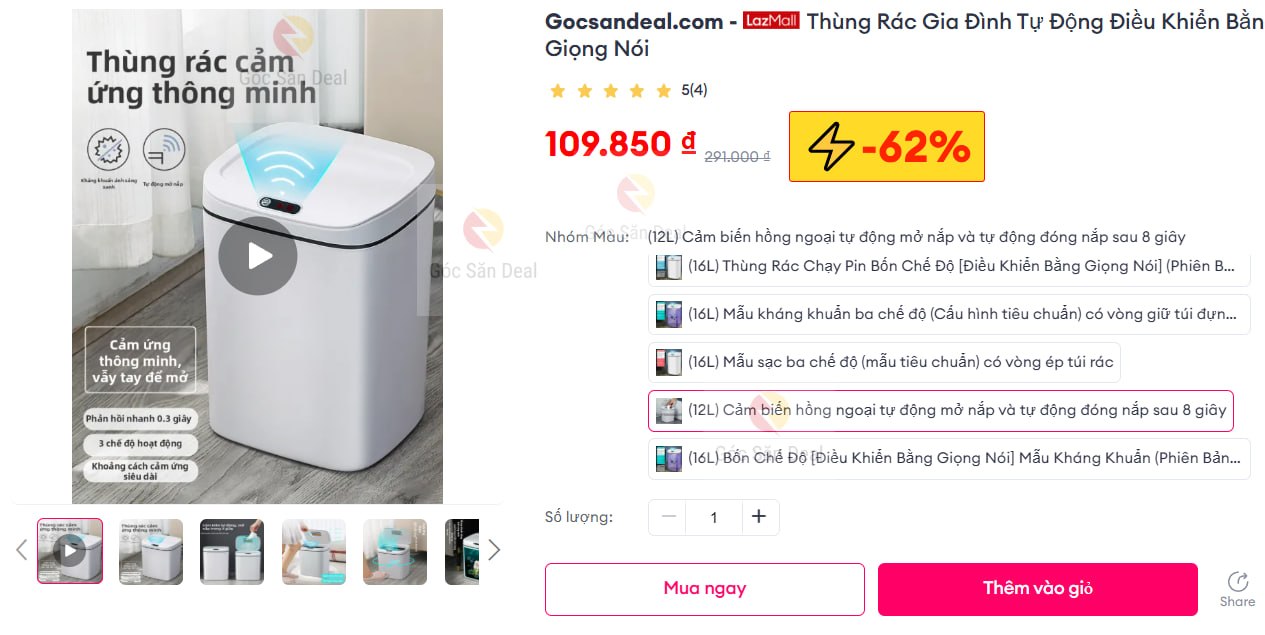Lụm thùng rác cảm ứng giọng nói 12L giá rẻ cho ae.
- Thùng rác thông minh tích hợp AI nhận diện giọng nói, đóng mở tự động.
- Thiết kế vệ sinh, phù hợp cho nhà bếp và phòng tắm, freeship tận nơi.
👉 https://s.lazada.vn/s.MkIKC?c=c&t=p-iEd6yb6-s23nXMkH
----
Thùng Rác Gia Đình Tự Động Điều Khiển Bằng Giọng Nói