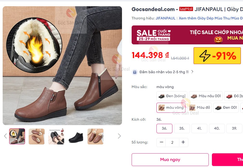 Giày da bông JIFANPAUL giá ngon cho chị em
- Giày da lót nỉ dày dặn, thiết kế giữ ấm cực tốt cho mùa đông.
- Kiểu dáng đơn giản dễ mang, đi êm chân và thoải mái cho các dịp đi lại hàng ngày.
👉 https://s.lazada.vn/s.IpvoD?t=p-i3UIALZ-sGcPAoh
----
JIFANPAUL | Giày Da Bông Cotton Lót Nỉ