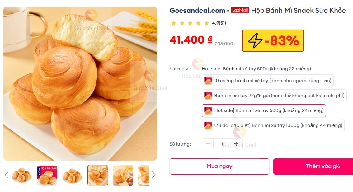 Húp ngay hộp bánh mì snack 500g giá rẻ cho ae ăn sáng.
- Bánh mì xé tay thơm ngon, gói gọn trong hộp nửa kg tiện lợi.
- Cực hợp cho bữa sáng nhanh gọn hoặc ăn nhẹ lúc đói, vị truyền thống dễ ăn.
👉Mua ngay :  https://s.lazada.vn/s.M8y9b?c=d&t=p-iEeIaHJ-s23tEjI2
----
Hộp Bánh Mì Snack Sức Khỏe