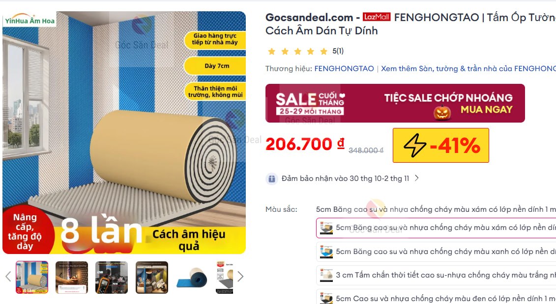 Vụt tấm ốp tường FENGHONGTAO giá rẻ 49K cho ae
- Tấm ốp tường cách âm chống cháy tự dính, thiết kế tiện lợi dễ dàng lắp đặt.
- Khả năng cách âm vượt trội, phù hợp dán tường hoặc trần để giảm tiếng ồn.
👉 https://s.lazada.vn/s.s4IvD?t=p-iEhXWwD-s246OrMG
----
FENGHONGTAO | Tấm Ốp Tường Chống Cháy Cách Âm Dán Tự Dính