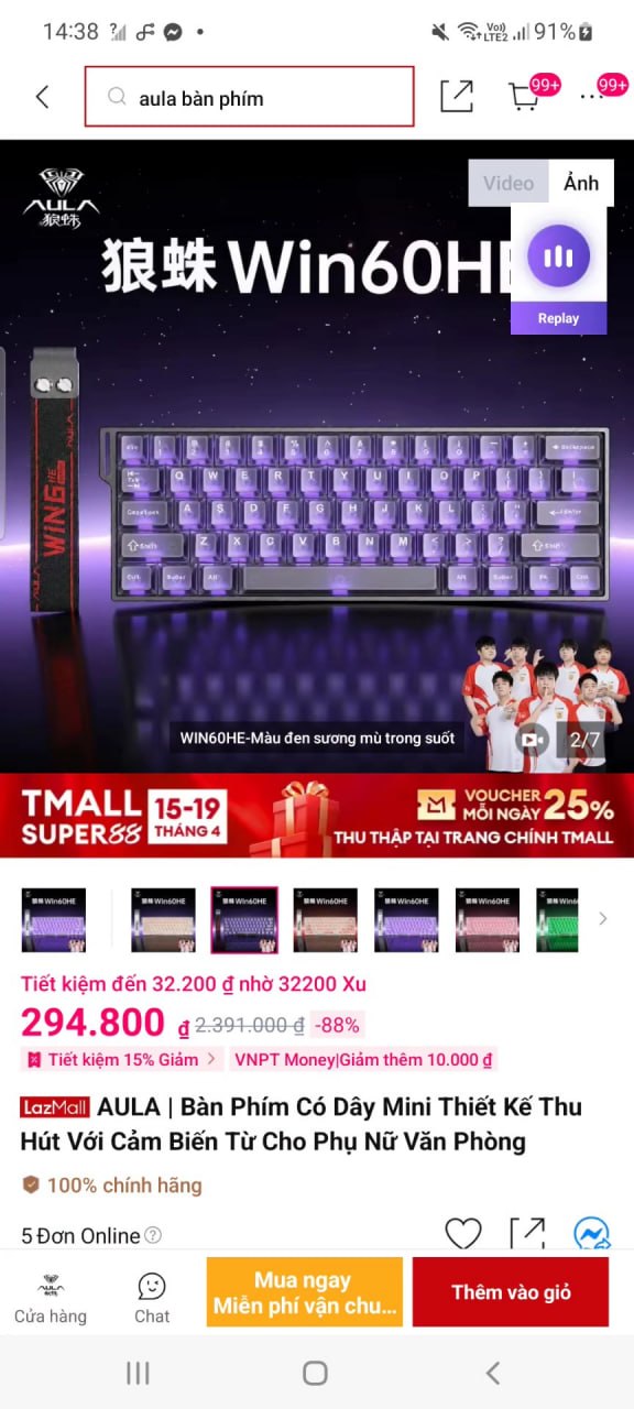 Húp bàn phím AULA Win60 phiên bản kèm keycap xịn giá 294K.
- Bàn phím cơ mini thiết kế thu hút, sử dụng trục từ tính cho cảm giác gõ mượt mà.
- Keycaps tùy chỉnh đẹp mắt, tối ưu cho nhu cầu văn phòng và góc làm việc thêm thẩm mỹ.
👉Mua ngay :  https://s.lazada.vn/s.RRxYi?t=p-i3ao27L-sHRZ7Bo
----
AULA | Bàn Phím Có Dây Mini Thiết Kế Thu Hút Với Cảm Biến Từ Cho Phụ Nữ Văn Phòng