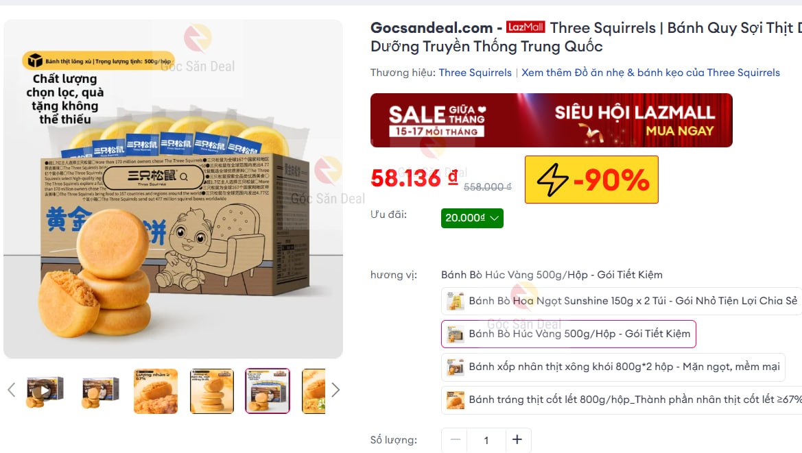 Húp bánh quy Ba Con Sóc sợi thịt dinh dưỡng, gói to 800g giá hời.
- Bánh đóng gói riêng lẻ từng chiếc, tiện ăn sáng hoặc ăn nhẹ mọi lúc.
- Vị ngon dễ ăn, khẩu phần lớn dùng được lâu, chuẩn thương hiệu Ba Con Sóc chính hãng.
👉 Mua ngay  :  https://s.lazada.vn/s.MSlOs?c=d&t=p-iEd1xS9-s23ntMes
----
Three Squirrels | Bánh Quy Sợi Thịt Dinh Dưỡng Truyền Thống Trung Quốc