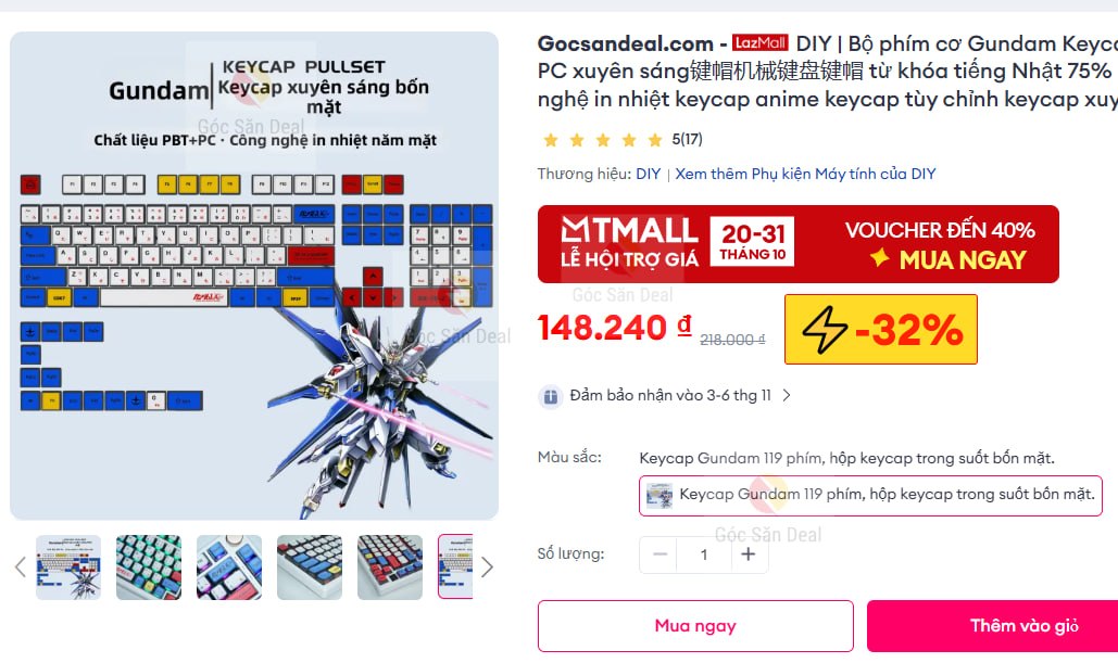 Vụt keycap Gundam xuyên led giá ngon cho ae
- Bộ keycap chất liệu PBT PC xuyên sáng in nhiệt phong cách anime cực chất.
- Thiết kế tương thích nhiều layout bàn phím cơ, làm mới góc gaming cực đỉnh.
👉 https://s.lazada.vn/s.tk8Oy?t=p-iEeTMqY-s23u81rN
----
DIY | Bộ phím cơ Gundam Keycap Pullset PBT PC xuyên sáng键帽机械键盘键帽 từ khóa tiếng Nhật 75% bố cục công nghệ in nhiệt keycap anime keycap tùy chỉnh keycap xuyên led