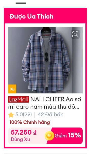 Áo sơ mi caro NALLCHEER giá ngon cho ae
- Áo sơ mi nam tay dài phong cách thu đông, họa tiết kẻ ô cổ điển thanh lịch.
- Chất liệu độ dày vừa phải giữ ấm tốt, form ôm vừa vặn mặc hàng ngày thoải mái.
👉 https://s.lazada.vn/s.sGNhk?t=p-i3cSpbN-sHfwC4I
----
NALLCHEER  Áo sơ mi caro nam mùa thu đông phong cách thời trang thoải mái tay dài