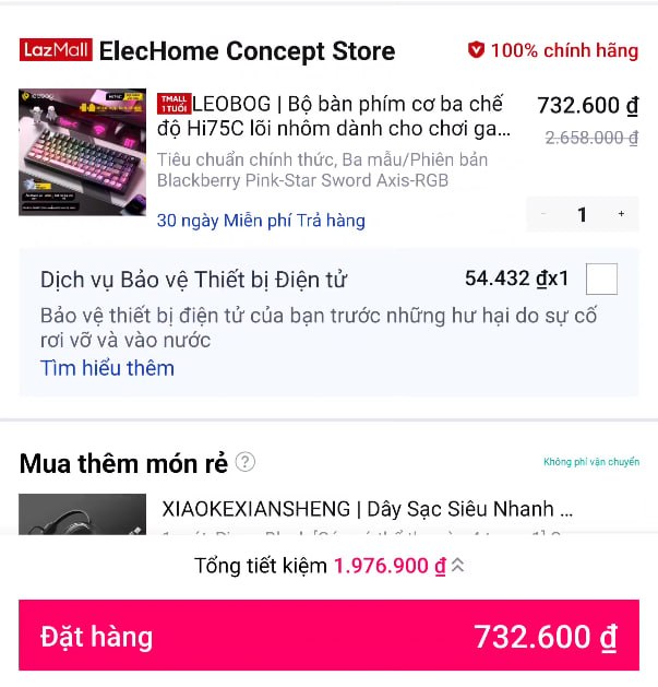Húp bàn phím cơ nhôm LEOBOG Hi75C giá 7xx cho ae.
- Bàn phím vỏ nhôm cao cấp, layout 75% gọn gàng.
- Cảm giác gõ đầm tay, âm thanh hay, hỗ trợ kết nối 3 chế độ ổn định không độ trễ.
👉Mua ngay :  https://s.lazada.vn/s.MjD5n?c=c&t=p-iEYLUKd-s23B1SIl
----
LEOBOG | Bộ bàn phím cơ ba chế độ Hi75C lõi nhôm dành cho chơi game không dây, máy tính để bàn và văn phòng.