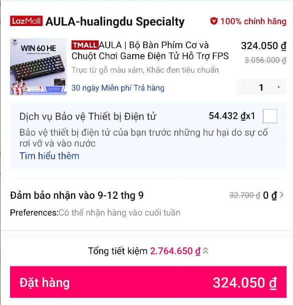 Lụm combo bàn phím cơ và chuột AULA Win60 giá rẻ cho ae chiến game.
- Combo tối ưu cho game FPS với bàn phím nhạy và chuột độ chính xác cao.
- Thiết kế công thái học gọn nhẹ, gõ sướng tay, dùng văn phòng hay chơi game đều rất ổn.
👉 https://s.lazada.vn/s.MtXHF?c=d&t=p-iEgQVJR-s240b0Ah
----
AULA | Bộ Bàn Phím Cơ và Chuột Chơi Game Điện Tử Hỗ Trợ FPS
