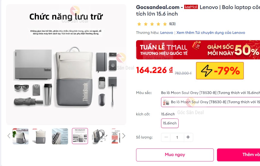 Lụm balo laptop Lenovo ThinkBook da PU rẻ nửa giá cho ae
- Balo công sở thời trang, đựng vừa laptop 15.6 inch, chất liệu da PU bền bỉ.
- Thiết kế ngăn chống sốc an toàn, đeo êm vai, dung tích lớn cho ae mang đi làm hàng ngày.
👉 https://s.lazada.vn/s.MFQ6z?c=d&t=p-iEdkiPp-s23pxMbP
----
Lenovo | Balo laptop công sở thời trang dung tích lớn 15.6 inch ThinkBook TB530-B