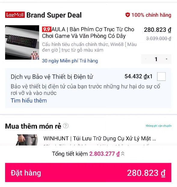 Bàn phím cơ AULA WIN68 HE giá ngon cho ae
- Bàn phím trục từ (Magnetic Switch) phản hồi siêu tốc, chuyên dùng cho game thủ.
- Đây là phiên bản WIN68 HE khác với dòng WIN60 HE nhé, hàng ngon giá 2xx cho ae cần.
👉 https://s.lazada.vn/s.MwEtx?c=c&t=p-iEdOs2K-s23nuFqU
----
AULA | Bàn Phím Cơ Trục Từ WIN68 HE Cho Chơi Game Và Văn Phòng Có Dây