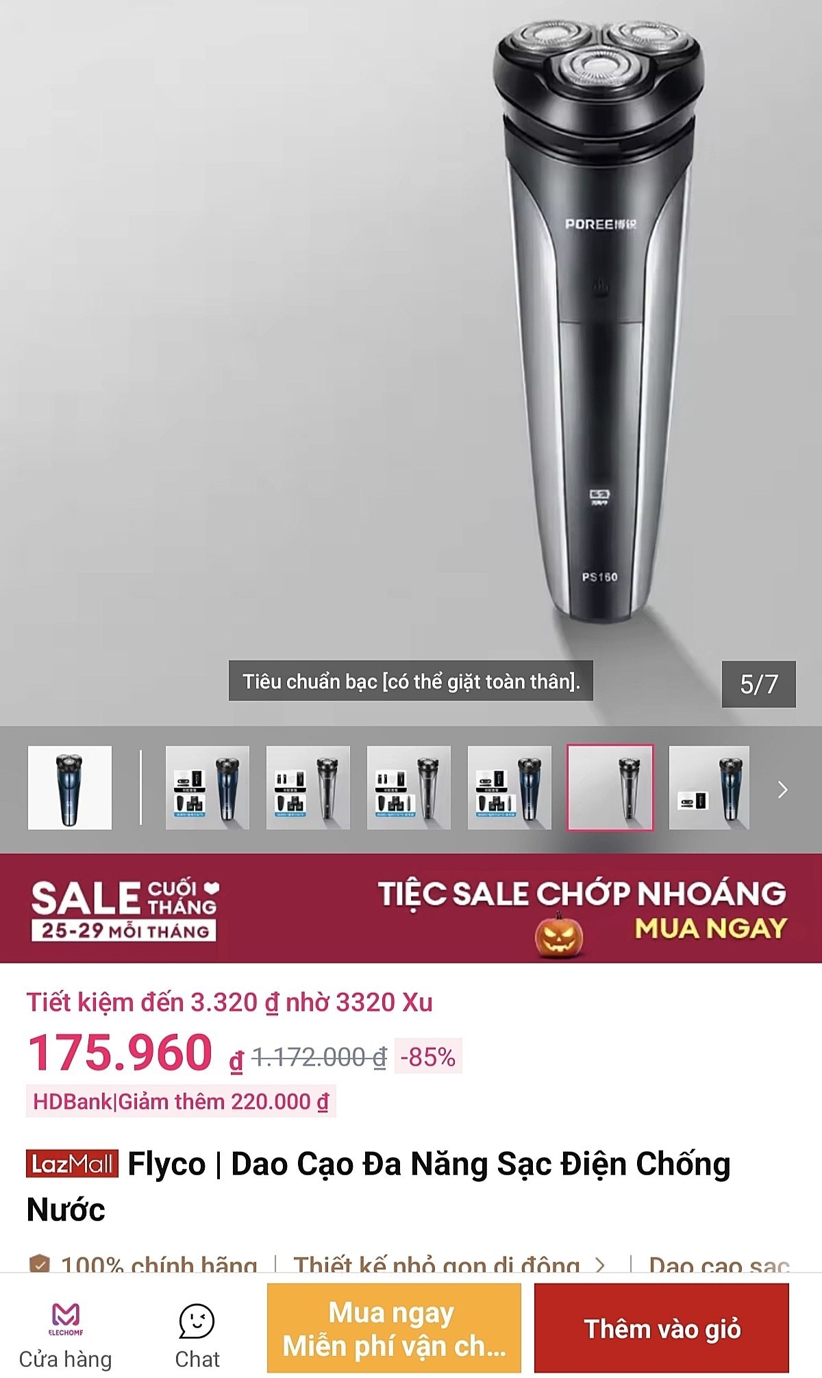 Vụt máy cạo râu Flyco sale rẻ gần nửa giá cho ae
- Dao cạo điện đa năng sạc pin, thiết kế chống nước tiện lợi.
- Cạo sạch êm ái, thương hiệu Flyco dùng bền và cực đáng tiền cho ae.
👉  https://s.lazada.vn/s.s1wUw?t=p-iEeF3Ao-s23s5GBh
----
Flyco | Dao Cạo Đa Năng Sạc Điện Chống Nước