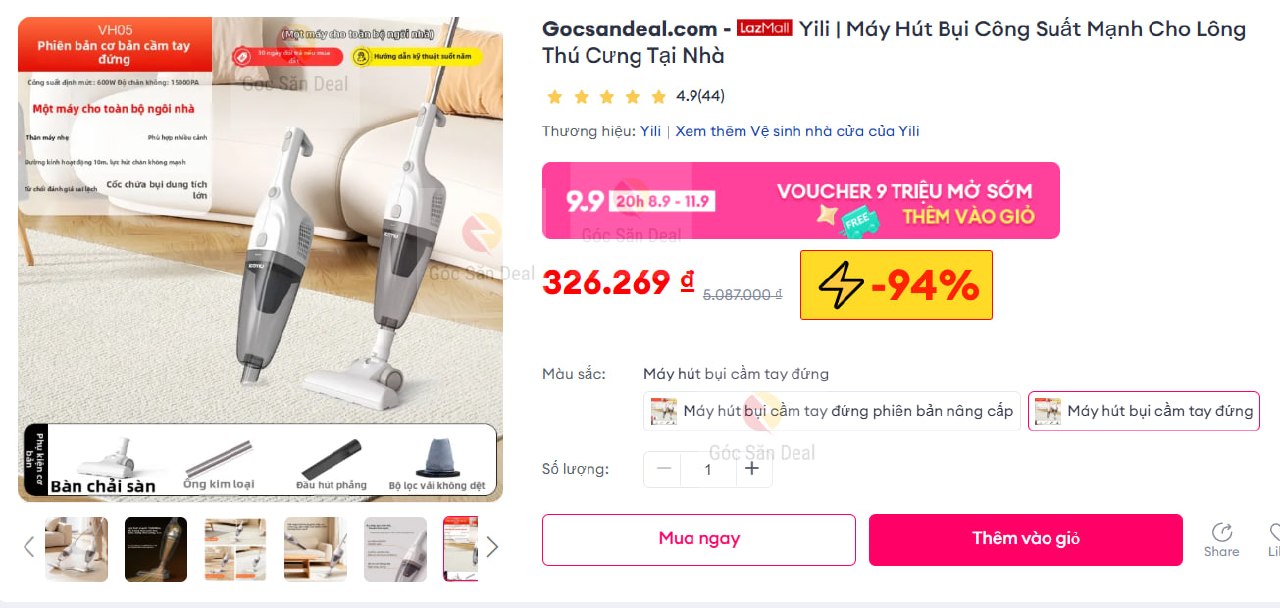 Lụm máy hút bụi Yili công suất mạnh giá ngon cho ae
- Thiết kế cầm tay gọn nhẹ, lực hút mạnh mẽ, phù hợp làm sạch thảm và sàn nhà.
- AE nhớ lưu mã 38% dưới link để áp về giá tốt nhất nhé, máy đa năng dễ sử dụng.
👉 https://s.lazada.vn/s.Mw5D5?c=d&t=p-iEX6w6v-s22orhRM
----
Yili | Máy Hút Bụi Công Suất Mạnh Cho Lông Thú Cưng Tại Nhà