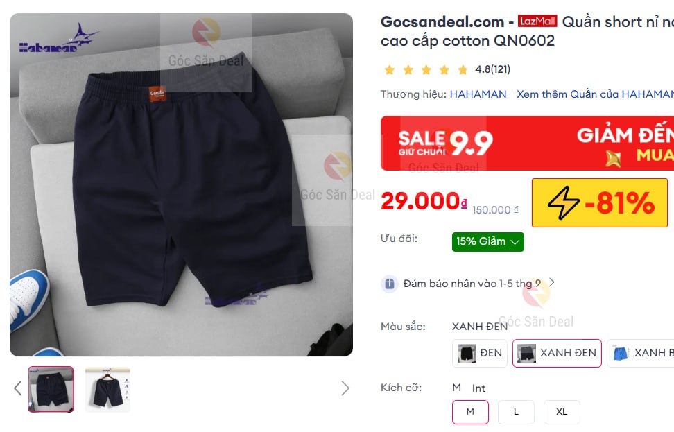 Vụt quần short nỉ HAHAMAN giá siêu rẻ chỉ 29k cho ae.
- Chất vải nỉ cotton da cá dày dặn, không xù lông và cực kỳ thoáng mát.
- Thiết kế túi tiện lợi, lưng thun co giãn, form dáng thể thao mặc nhà hay dạo phố đều đẹp.
👉 https://s.lazada.vn/s.Mr4hf?c=d&t=p-i24Nb2h-sBHyQ7r
----
Quần short nỉ nam HAHAMAN, quần đùi nam cao cấp cotton QN0602