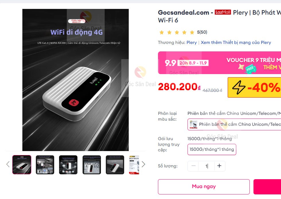 Vụt bộ phát WiFi di động Plery hỗ trợ SIM giá 2xx cho ae
- Hỗ trợ Wi-Fi 6 tốc độ cao, dùng được cả SIM kép tiện lợi.
- Thiết kế plug-and-play đơn giản, dùng ổn định cho cả trên ô tô và di động, quá hời.
👉 https://s.lazada.vn/s.MvueX?c=d&t=p-iEfxhXO-s23yj4Sx
----
Plery | Bộ Phát WiFi Di Động Hỗ Trợ SIM Card Wi-Fi 6