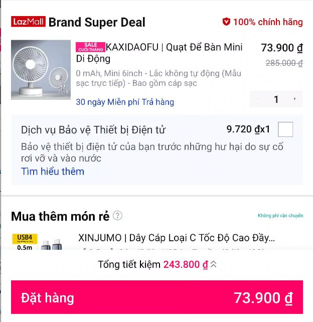 Quạt để bàn 6inch giá ngon chỉ 73k cho ae cần.
- Thiết kế mini di động, chạy êm và mát, cắm cáp trực tiếp cho hiệu năng ổn định.
- Hàng rẻ săn sale cực hời, ae dùng trong phòng điều hoà hoặc làm việc rất hợp lý.
👉 https://s.lazada.vn/s.MpRW8?c=d&t=p-iEd3TZ9-s23mJDrV
----
KAXIDAOFU | Quạt Để Bàn Mini Di Động