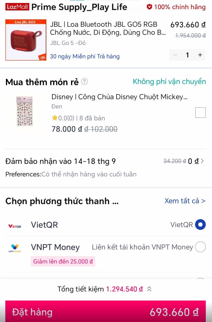 Loa Bluetooth JBL GO5 RGB nhỏ gọn giá ngon cho ae
- Loa di động thiết kế chống nước, tích hợp đèn LED RGB đổi màu cực chất.
- Bass sâu, âm thanh nổi sống động, hỗ trợ đầy đủ USB và thẻ nhớ, pin trâu cho ae mang đi du lịch.
👉 https://s.lazada.vn/s.MHktA?c=c&t=p-iEg2HgF-s23zuPsU
----
JBL | Loa Bluetooth JBL GO5 RGB Chống Nước, Di Động, Dùng Cho Bãi Biển, Cắm Trại, Âm Thanh Nổi, Bass Sâu, Hỗ Trợ USB, Thẻ TF, Rảnh Tay, Du Lịch, Thiết Bị Âm Thanh