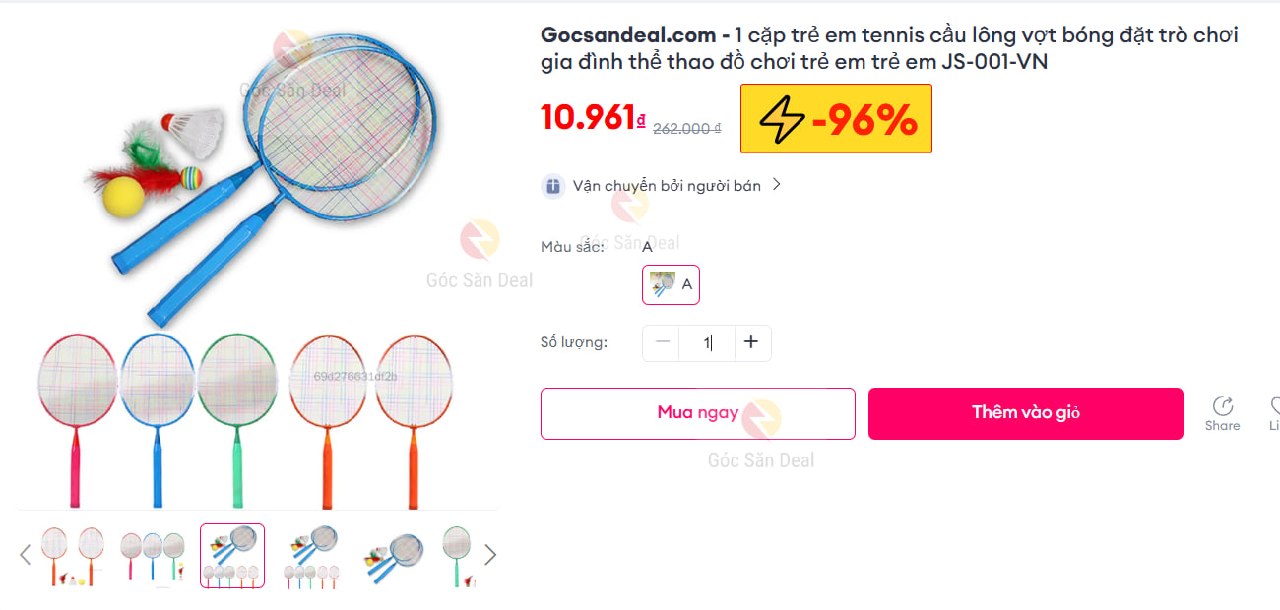 Húp bộ vợt trẻ em cho ae về nghịch, giá rẻ bèo
- Combo 1 cặp vợt đồ chơi đa năng, thiết kế nhỏ gọn cho trẻ em.
- Món đồ chơi gia đình giải trí nhẹ nhàng, giá này quá hời cho ae cần tìm bộ vợt nghịch ngợm.
👉 https://s.lazada.vn/s.MwrLb?c=d&t=p-iEaUPbD-s23bJOIV
----
1 cặp trẻ em tennis cầu lông vợt bóng đặt trò chơi gia đình thể thao JS-001-VN