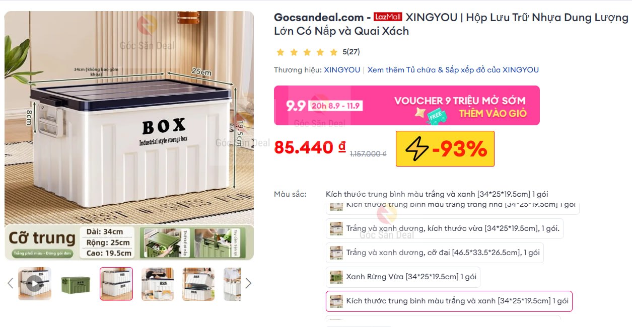 Thùng đựng đồ XINGYOU sale rẻ nửa giá cho ae cần.
- Hộp lưu trữ nhựa dung tích lớn, có nắp đậy và quai xách tiện lợi.
- Chất liệu nhựa bền, giúp sắp xếp đồ đạc gọn gàng, giá đang rất tốt so với mặt bằng chung.
👉 https://s.lazada.vn/s.MvugB?c=d&t=p-iEcaDRL-s23lEwqQ
----
XINGYOU | Hộp Lưu Trữ Nhựa Dung Lượng Lớn Có Nắp và Quai Xách