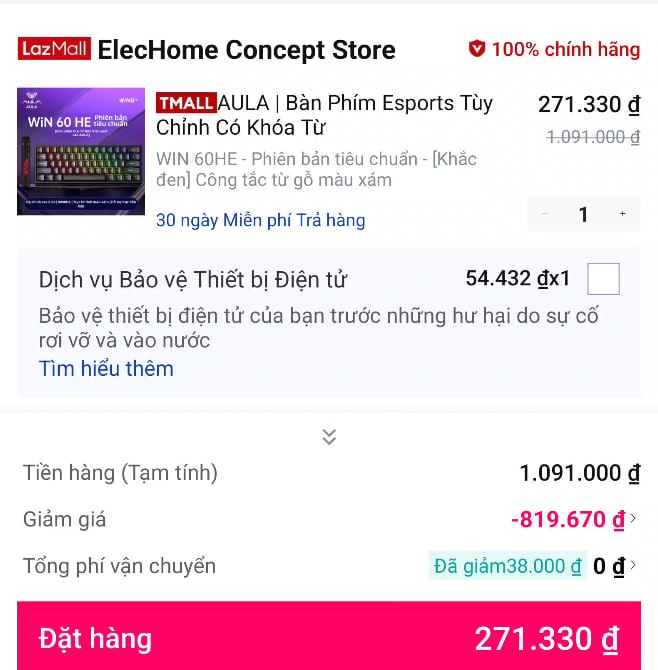 Vụt bàn phím AULA Win60HE giá 2xx cho ae săn deal
- Bàn phím Esports tùy chỉnh, tích hợp công nghệ khóa từ hiện đại.
- Cảm giác gõ cực mượt, phù hợp cho ae game thủ cần độ phản hồi nhanh, giá đang rất ngon.
👉 https://s.lazada.vn/s.MG3hJ?c=d&t=p-iEe7Az4-s23rxwWz
----
AULA | Bàn Phím Esports Tùy Chỉnh Có Khóa Từ Win60HE