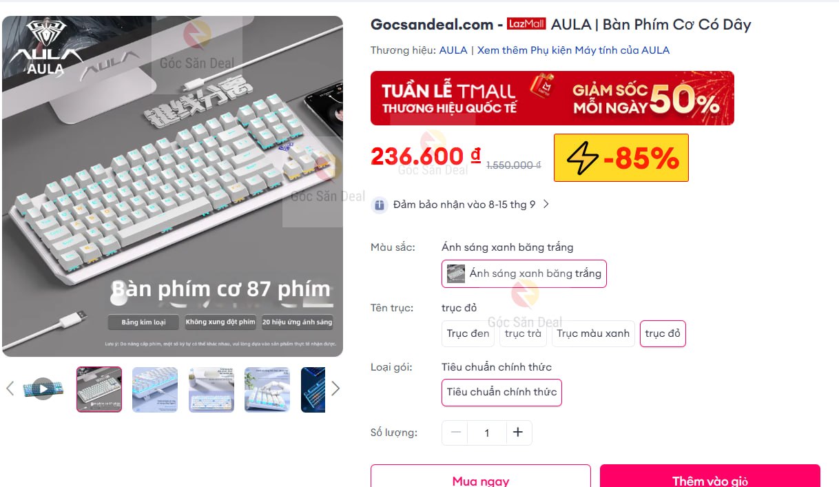 Vụt bàn phím cơ AULA F3087 giá 2xx cho ae.
- Bàn phím cơ có dây ổn định, không lo độ trễ, thiết kế thẩm mỹ sang trọng.
- Cảm giác gõ phím chuẩn xác, rất thích hợp dùng cho văn phòng hoặc chơi game.
👉 https://s.lazada.vn/s.MKJRq?c=c&t=p-i3ZaPZJ-sHGU2bw
----
AULA | Bàn Phím Cơ Có Dây F3087