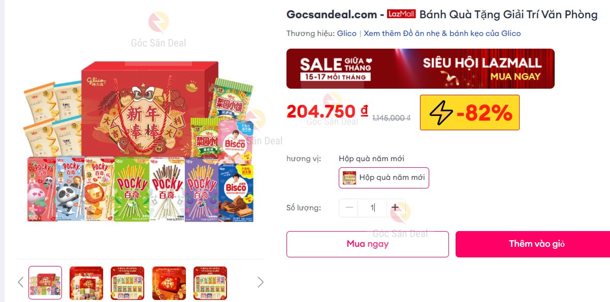 Vụt hộp quà bánh quy Glico 14 món giá 204K, quà tặng cực xịn.
- Hộp quà gồm 14 món bánh quy giòn tan, hương vị đậm đà hấp dẫn.
- Thiết kế bánh hình trái tim bắt mắt, lựa chọn hoàn hảo để tặng quà hoặc làm đồ ăn vặt.
👉Mua ngay :  https://s.lazada.vn/s.MiMo1?c=d&t=p-iEd4njD-s23v7n7x
----
Bánh Quà Tặng Giải Trí Văn Phòng