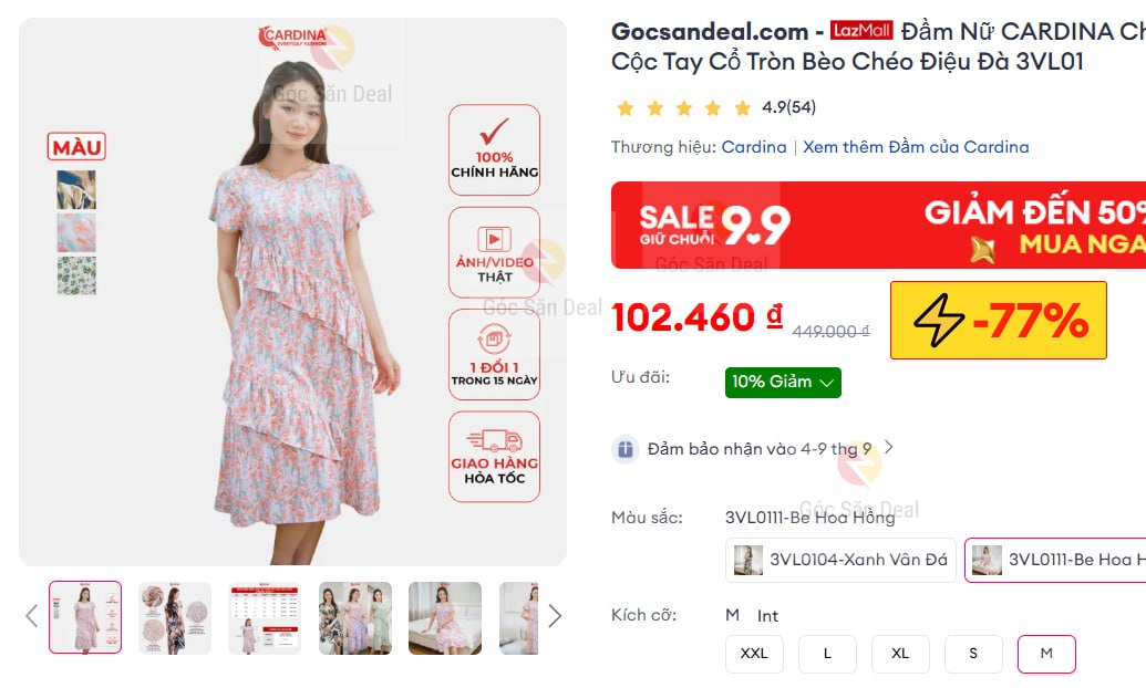 Lụm đầm nữ CARDINA sale cực sâu cho chị em, giá chỉ hơn 100k
- Chất liệu lanh tre cao cấp, mềm mát, thiết kế bèo chéo điệu đà.
- Kiểu dáng hiện đại, thanh lịch, cực hợp cho chị em diện đi chơi hay dạo phố.
👉 https://s.lazada.vn/s.MrJwG?c=c&t=p-i2a2QcA-sCXeNSQ
----
Đầm Nữ CARDINA Chất Lanh Tre Cao Cấp Áo Cộc Tay Cổ Tròn Bèo Chéo Điệu Đà 3VL01
