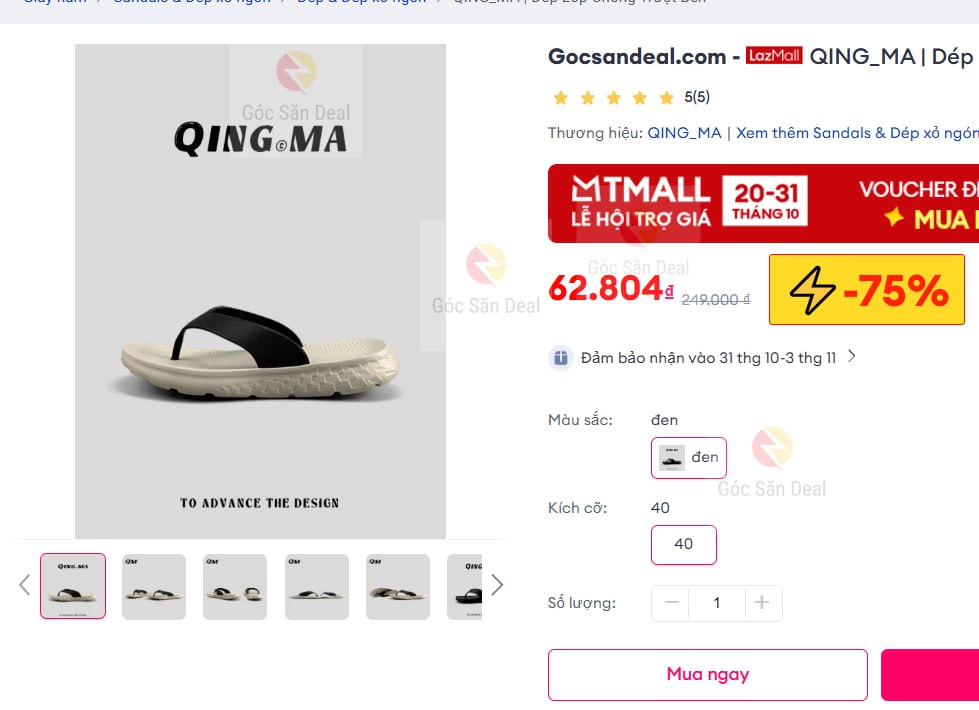 Dép lốp QING_MA giá rẻ cho ae size 40
- Dép nam chống trượt cấu trúc bền bỉ, chất liệu thoáng khí đi mát chân.
- Thiết kế xỏ ngón thoải mái phù hợp đi hàng ngày hoặc đi dạo ngoài trời.
👉 https://s.lazada.vn/s.sGmBX?t=p-iEhuDMP-s249IUqt
----
QING_MA | Dép Lốp Chống Trượt Bền