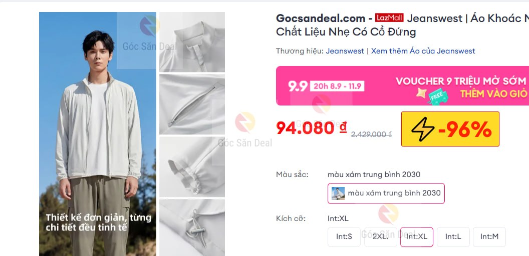 Húp áo khoác chống nắng Jeanswest giá dưới 1 lốp cho ae
- Chất liệu vải nhẹ, thoáng mát, thiết kế cổ đứng tinh tế.
- Kiểu dáng hiện đại, dễ phối đồ đi làm hay đi chơi, bảo vệ da tốt dưới nắng.
👉 https://s.lazada.vn/s.Mvu14?c=c&t=p-iEcJlsz-s23iDUwY
----
Jeanswest | Áo Khoác Nam Mới Hè Màu Xám Chất Liệu Nhẹ Có Cổ Đứng